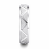 Geometric Frosted Pattern Ring in 925 Sterling Silver