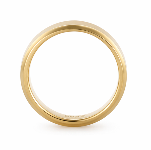 Classic Gold Finish Band Ring in 925 Sterling Silver