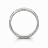 Geometric Textured Band Ring in 925 Sterling Silver