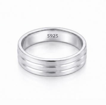 Triple Line Minimal 925 Sterling Silver Ring