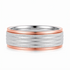 S925 Sterling Silver Multi-Line Textured Couple Bands
