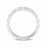 Modern Brushed Geometric Groove Ring in 925 Sterling Silver