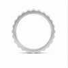 Textured Scallop Edge Band Ring in 925 Sterling Silver