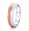 Premium Dual Tone Rose Gold Matte Ring 925 Sterling Silver