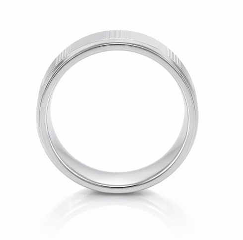 Linear Pattern 925 Sterling Silver Ring