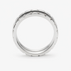 Dual Tone Gear Pattern 925 Sterling Silver Ring