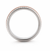 Elegant Rose Gold Dual Tone Texture Ring in 925 Sterling Silver