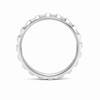 Dual Texture Scalloped Band Ring in 925 Sterling Silver