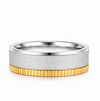 Premium Dual Tone Matte Finish Ring 925 Sterling Silver