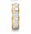 S925 Sterling Silver Faceted Texture Couple Bands