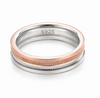 Luxury Triple Tone Textured Ring in 925 Sterling Silver
