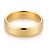 Classic Gold Finish Band Ring in 925 Sterling Silver