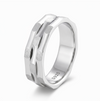 Modern Faceted Dot Texture Ring in 925 Sterling Silver