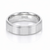Linear Pattern 925 Sterling Silver Ring