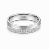 Textured Groove 925 Sterling Silver Ring