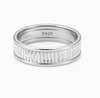 Diamond Cut Faceted 925 Sterling Silver Ring