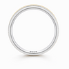 S925 Sterling Silver Triple Gold Line Couple Bands