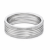 Modern Matte Groove Designer Ring in 925 Sterling Silver