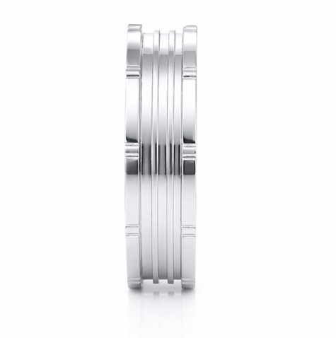 Layered Groove Design 925 Sterling Silver Ring