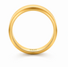S925 Sterling Silver Classic Gold Finish Couple Band