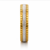 Luxury Dual Tone Textured Band Ring in 925 Sterling Silver