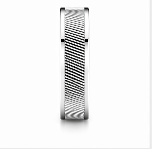 Fine Line Texture 925 Sterling Silver Ring