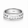 Studded Pyramid Pattern 925 Sterling Silver Ring