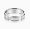 Modern Textured Groove Band Ring in 925 Sterling Silver