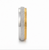 Elegant Dual Tone Matte Texture Ring in 925 Sterling Silver