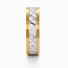Elegant Dual Tone Geometric Pattern Ring in 925 Sterling Silver