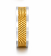 S925 Sterling Silver Gold Textured Couple Band