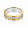 Elegant Dual Tone Matte Finish Ring in 925 Sterling Silver