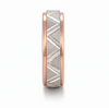 Modern Geometric Rose Gold Ring in 925 Sterling Silver
