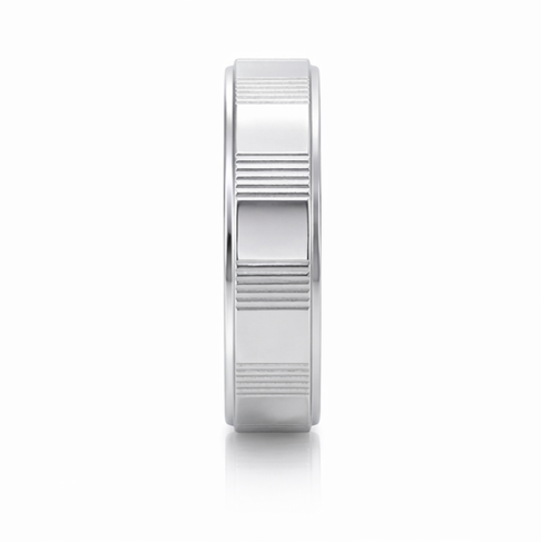 Linear Pattern 925 Sterling Silver Ring