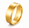S925 Sterling Silver Classic Gold Finish Couple Band