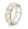 Premium Dual Tone Geometric Pattern Ring 925 Sterling Silver