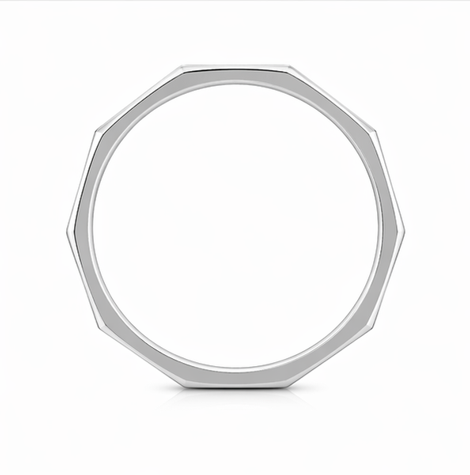 Bold Faceted 925 Sterling Silver Ring