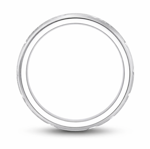 Geometric Frosted Pattern Ring in 925 Sterling Silver