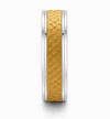 Dual Tone Gold Texture 925 Sterling Silver Ring
