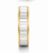 Classic Dual Tone Grooved 925 Sterling Silver Ring |