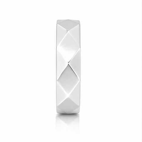Faceted Geometric 925 Sterling Silver Ring