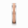 Elegant Rose Gold Textured Ring in 925 Sterling Silver