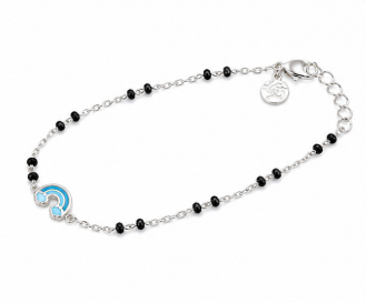 Elegant Rainbow Nazariya Bracelet for Kids in 925 Sterling Silver