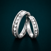 Premium S925 Sterling Silver Studded Texture Couple Bands
