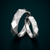S925 Sterling Silver Faceted Couple Bands |