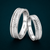 Elegant S925 Sterling Silver Leaf Engraved Couple Bands
