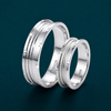 Premium S925 Sterling Silver Multi-Line Textured Couple Bands