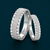 S925 Sterling Silver Textured Sparkle Couple Bands