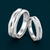 925 Sterling Silver Dotted Texture Couple Bands