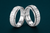 S925 Sterling Silver Dual Texture Line Couple Bands